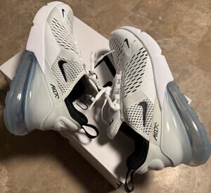 Nike Air Max 270 White Black Women's Size 8 Sneaker AH6789-100 Brand New NIB